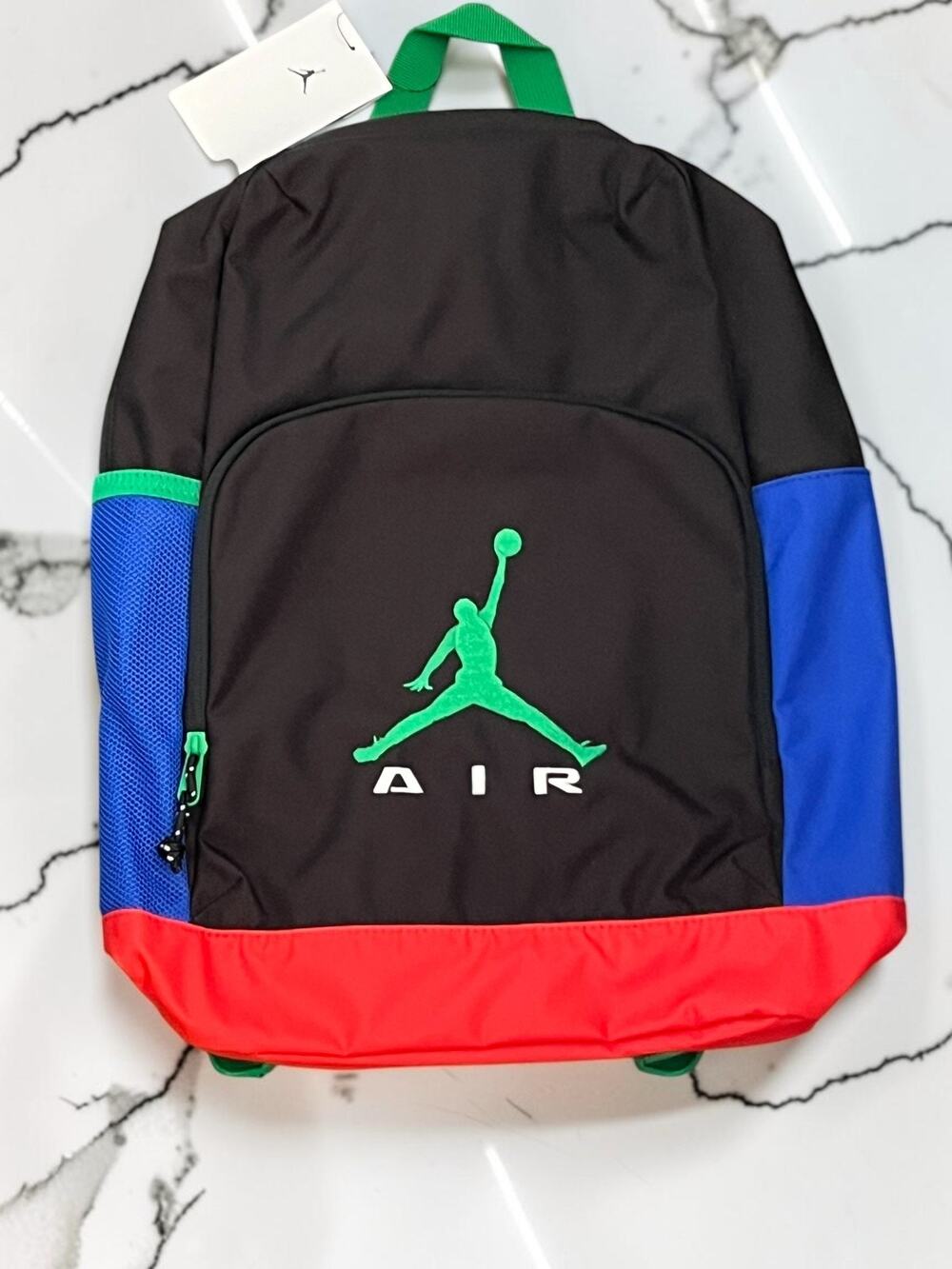 Jordan Air Backpack & Pencil Case Set Black Green Blue Red Jumpman NWT